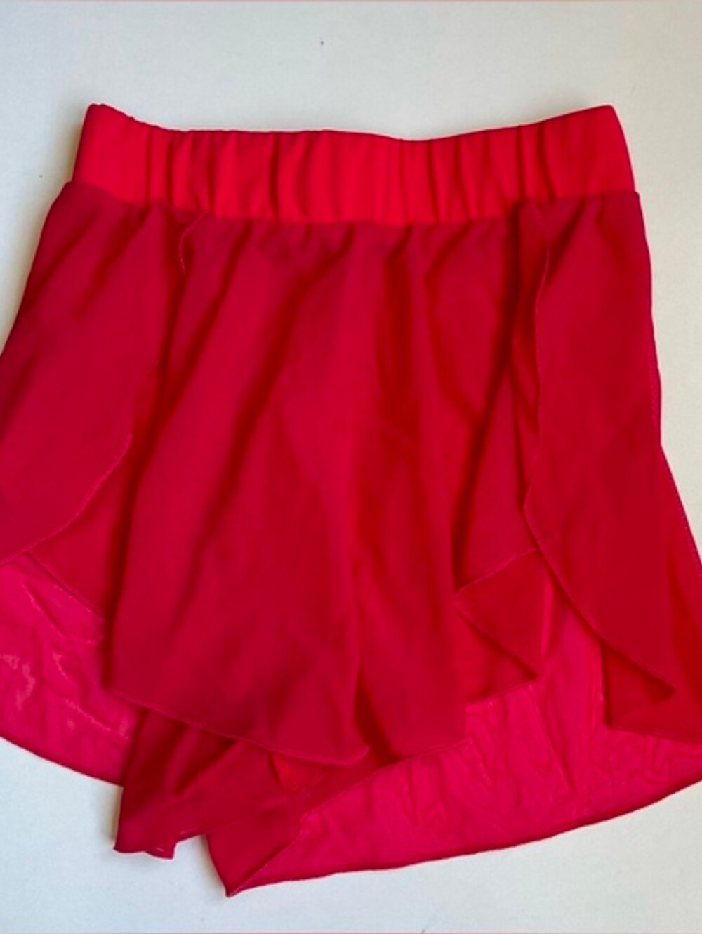 Tiger Friday Red Mesh Petal Shorts